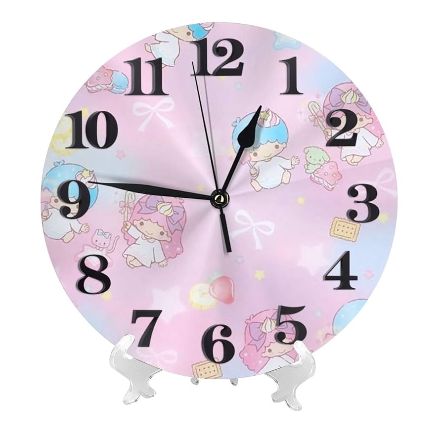 リトルツインスターズ - ◆新品　サンリオ キキララ 時計型 飾り棚 木製 家具 壁面収納 ラック レトロ リトルツインスターズ - ◇新品 サンリオ キキララ 時計型